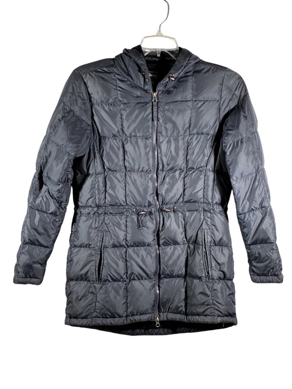 L.L. Bean Downtek Water-Repellent Down Jacket With Hood Gray Size Small